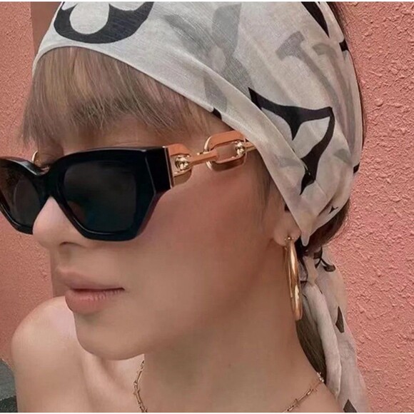 2024 New Fashion Cat Eye Sunglasses Women Vintage Brand Designer Glasses Black S - Picture 7 of 7